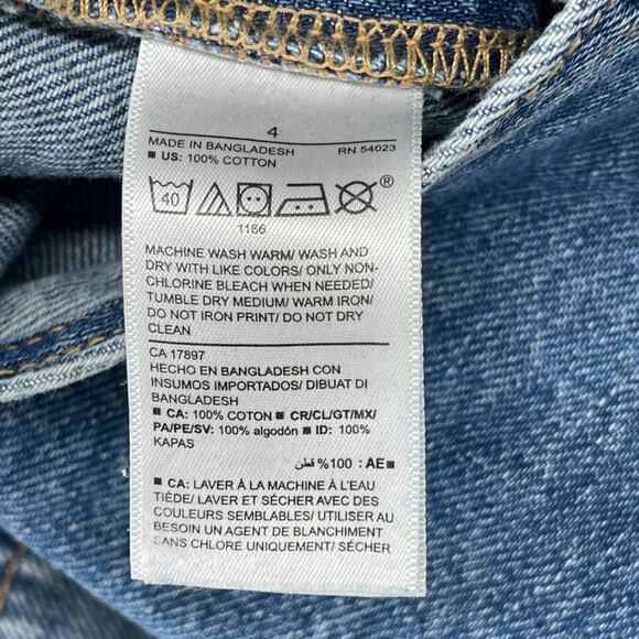 OLD NAVY Overalls Womens 4 Carpenter Denim Bib Utility Cotton Blue - Picture 9 of 16